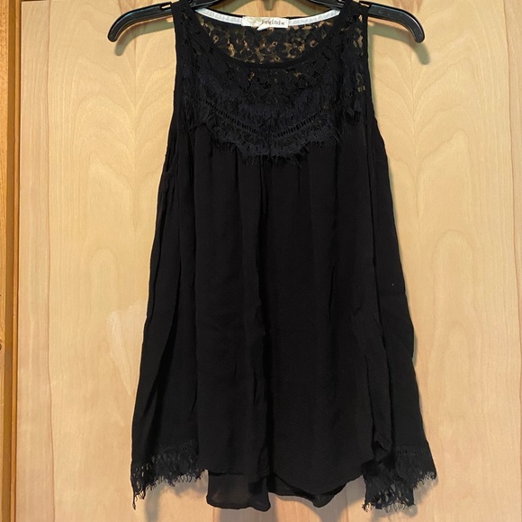 Juniors small shoulder cutout long sleeve lacy top - Picture 2 of 4